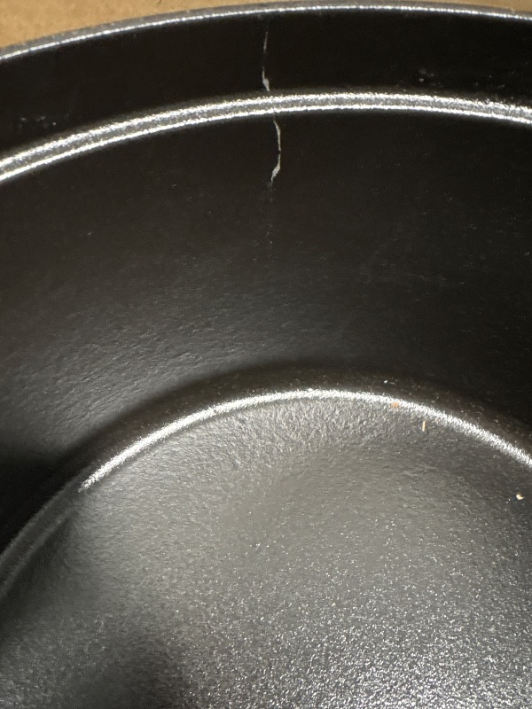 Photo 1 of (***USED***) Staub Cast Iron 7-qt Round Cocotte - Cherry, Made in France