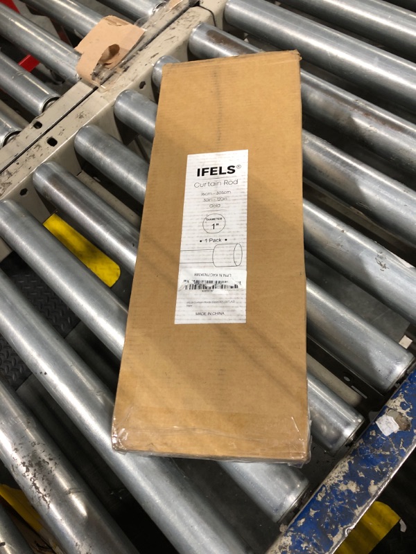 Photo 1 of IFELS Heavy Duty Curtain Rods for Windows 66 to 120 Inch, 1 Inch Gold Curtain Rods for Outdoor, Farmhouse, Bedroom, Kitchen, Living Room, Adjustable Easy Install Curtain Rods (A2,Gold,30"-120")
