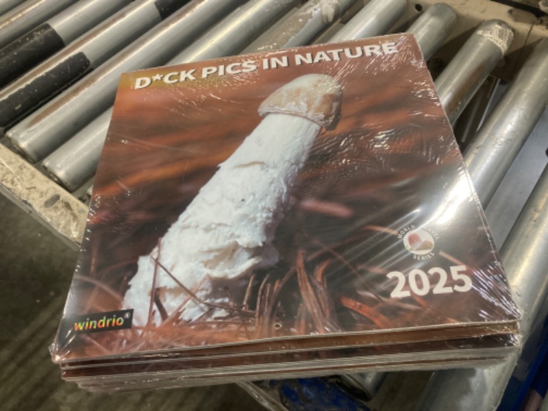 Photo 1 of ***17 COUNT*** 2025 Wall Calendar Funny Natures Dongs, November 2024 - December 2025, Funny Gag Gift for Adults, White Elephant Gift, 14-Month Organizer with D'ck Pics Nature Photos, 12" x 24" Opened