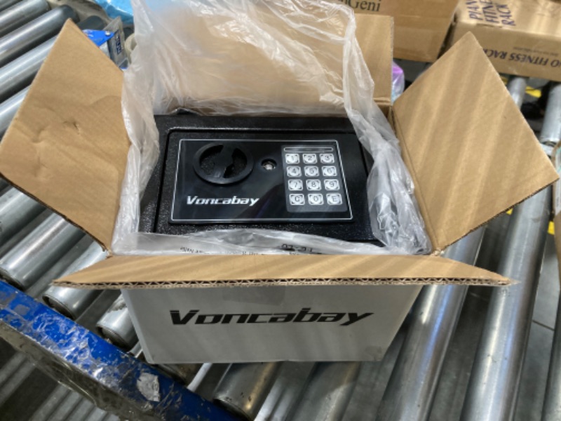 Photo 2 of ***USED***Voncabay Money Safe Box for Home with Sensor Light & Fireproof Security Safe Box for Money Safe with Keys & Pass Code, Lock Box Fireproof Safe with Digital Keypad