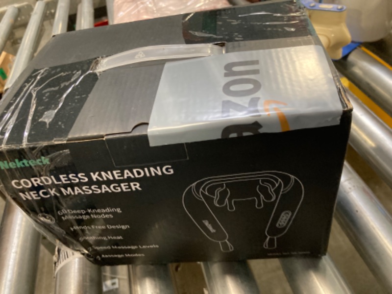 Photo 1 of Nekteck Neck Massager, Cordless 6D Shiatsu Neck and Back Massager, Neck Massager for Pain Relief Deep Tissue, Ideal Gift for Men and Women, Ideal for Home, Office and Car, with Heat, Black