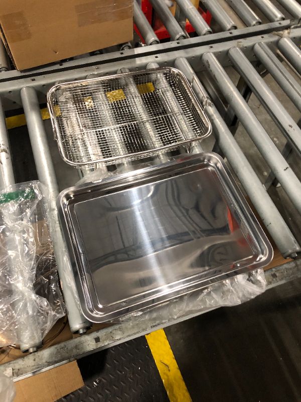 Photo 2 of ***parts for Cuisinart Airfryer TOA-060 TOA-065, not for other type***Fancemot Stainless Steel Baking Tray Pan and Air Fryer Basket Compatible with Cuisinart Airfryer TOA-060 TOA-065 (Style May Vary)