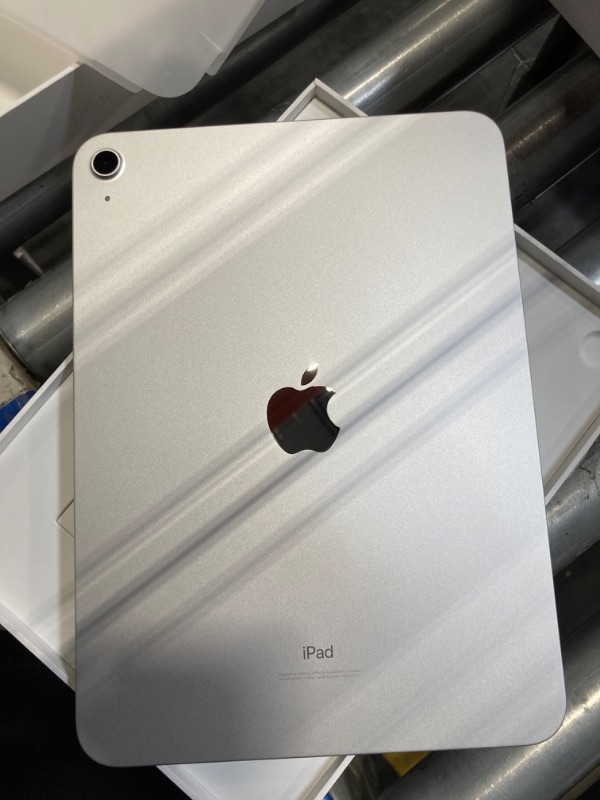 Photo 1 of Apple iPad (10th Generation): with A14 Bionic chip, 10.9-inch Liquid Retina Display, 64GB, Wi-Fi 6, 12MP front/12MP Back Camera, Touch ID, All-Day Battery Life – Silver