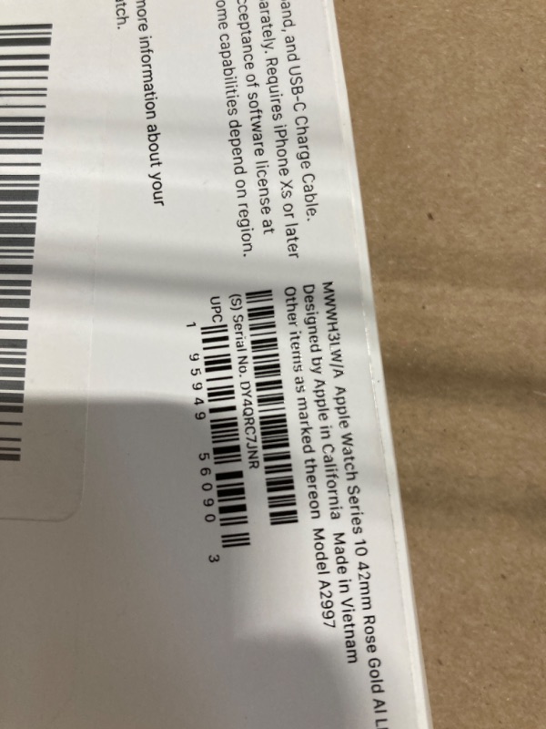 Photo 1 of ***PRODUCT LIKE NEW*** Apple Watch Series 10 [GPS 42mm case] Smartwatch with Rose Gold Aluminium Case with Light Blush Sport Band - S/M. Fitness Tracker, ECG App, Always-On Retina Display, Water Resistant