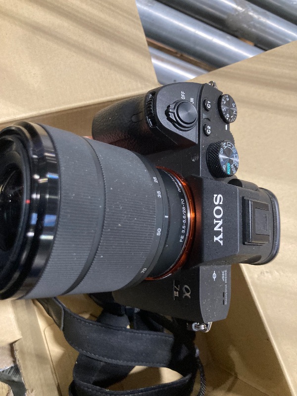 Photo 2 of ***DAMAGE BOX*** Sony a7 III (ILCEM3K/B) Full-frame Mirrorless Interchangeable-Lens Camera with 28-70mm Lens with 3-Inch LCD, Black