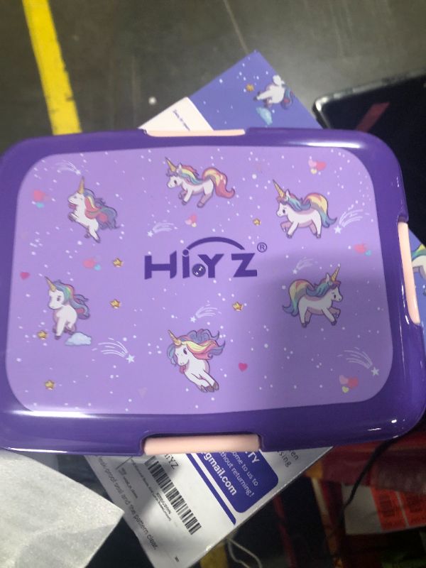 Photo 4 of ***USED***HiYZ Bento Lunch Box for Kids with 5 Compartments,Leak-proof Lunch Box Kids,Ideal Portion Sizes Toddler Lunch Box for Daycare aged 3-7 years,Durable, Drop-Proof, Dishwasher Safe(Unicorn)