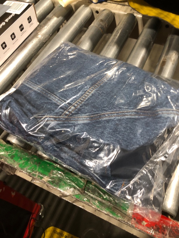 Photo 1 of A | X ARMANI EXCHANGE Men's Limited Milano Edition Destressed Bomber Jacket, Indigo Denim