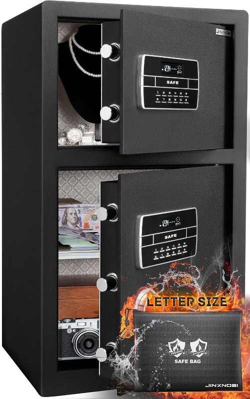 Photo 1 of ***SIMILAR***Extra Large Double Door Security Safe Box,6.1 Cubic Feet Home Safe Lock Box with Big Fireproof Waterproof Safe Bag,33.5in Digital Safe for Home Office Hotel,88lbs