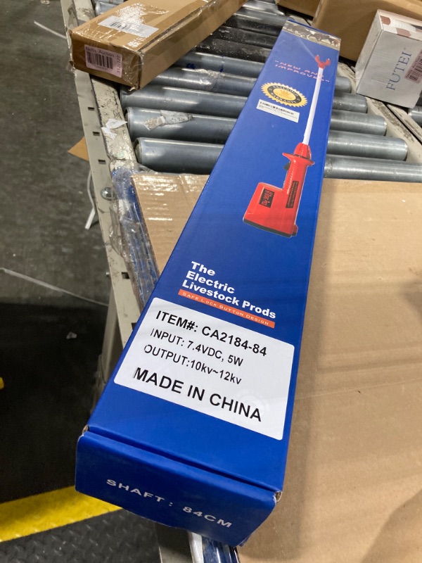 Photo 1 of C Cattleya Cattle Prod Electric Livestock Prod Stick Waterproof Safety Rechargeable Livestock Prod for Cows Dogs Pig Cattle Goats with 33in. Flexible Prod Shaft (44 in.)