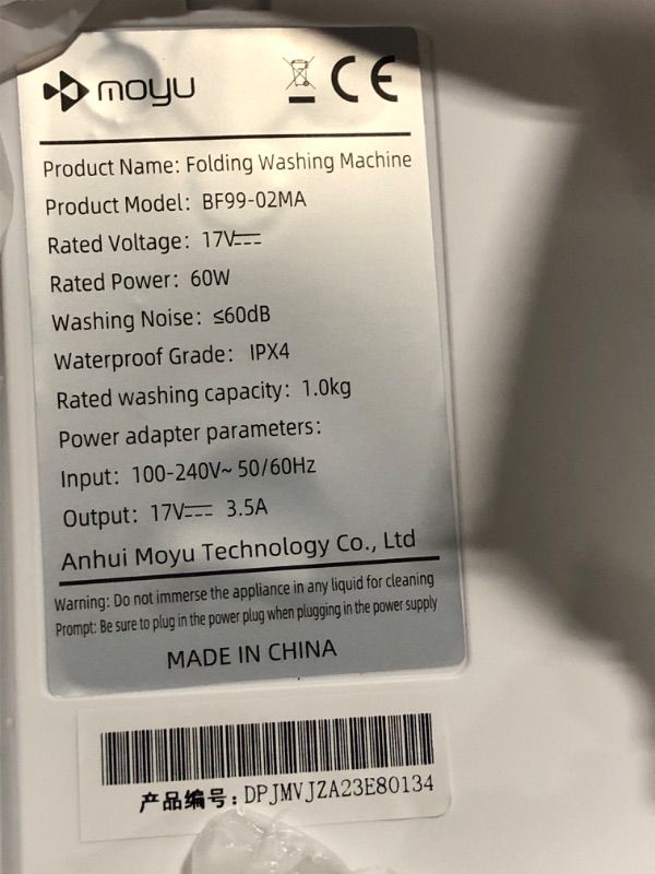 Photo 1 of MINANOV Mini Portable Washing Machine - Automatic Foldable Washing machine with Blue Light- For Underwear, Socks, Baby Clothes, Towels - Collapsible Washing Machine for Travel,Camping, Dorm, RV