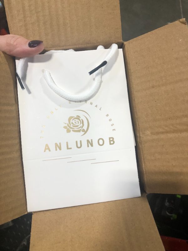 Photo 1 of ***USED***ANLUNOB Birthday Gifts Women Rose for Her for Him Rose Petals Flower Gifts for Mom Preserved Real Rose in Angel Glass Gifts for Women Rose Gifts Idea for Wife Flowers for Decoration