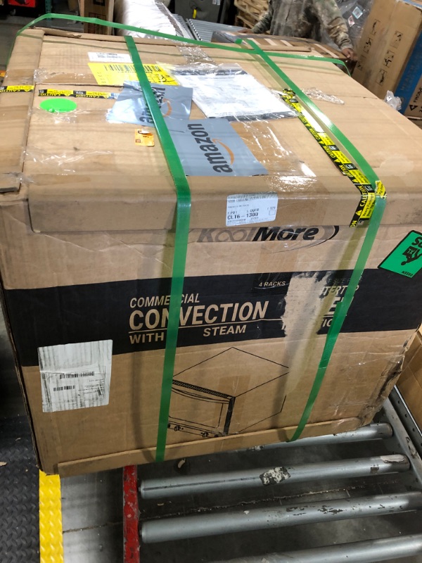 Photo 1 of KoolMore 23 in. Commercial Countertop Convection Oven for Half-Size Pans with 4 Racks 2800W of Power and Steam Injection, 240V in Stainless-Steel, ETL Listed for Safety and Sanitation (KM-CTCO-23STI)