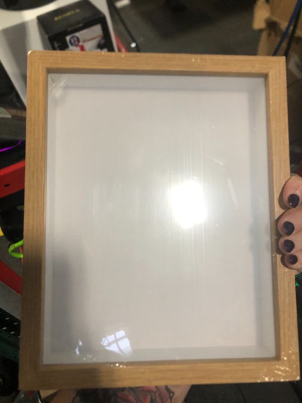 Photo 1 of ***USED**Generic 8x10 Shadow Box Picture Frame with Soft Linen Back Display Case with Soft Felt Back, Memory Box with Tempered Glass,Wooden Flower Box, ES3215