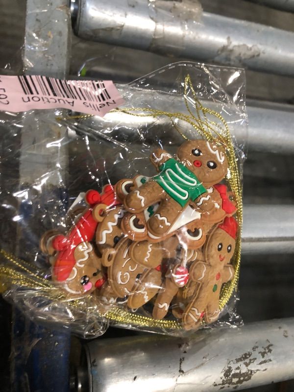 Photo 1 of 12pcs Gingerbread Man Ornaments for Christmas Tree, Plastic Gingerbread Figurines Ornaments, Christmas Tree Hanging Decorations,Suitable for Christmas Decoration and Christmas Tree Ornaments