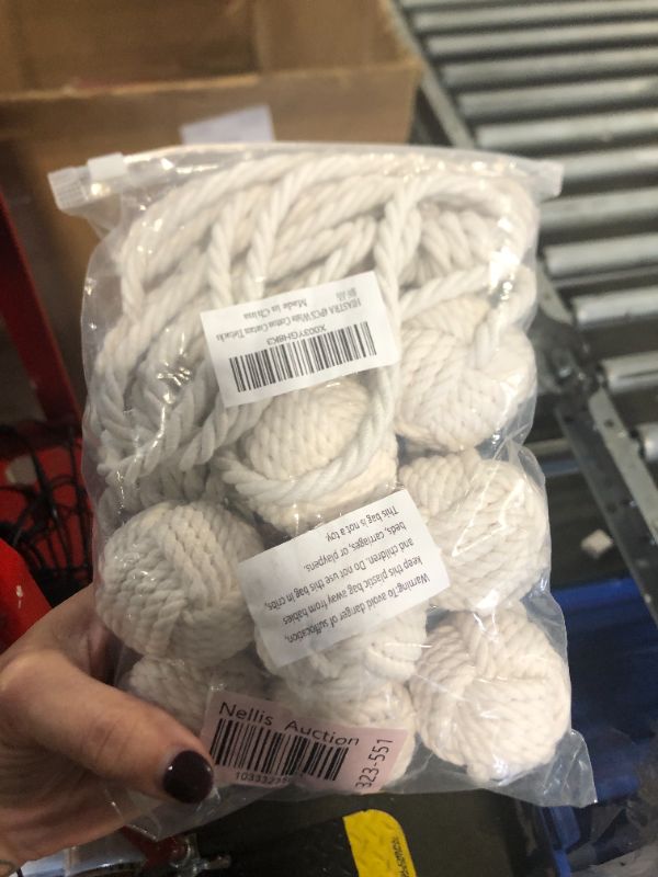 Photo 1 of ***USED***HIASTRA 4 Pcs Cotton Curtain Tiebacks, Handmade Curtain Rope Tieback, Nautical Decorative Boho Curtain Tie Backs, White