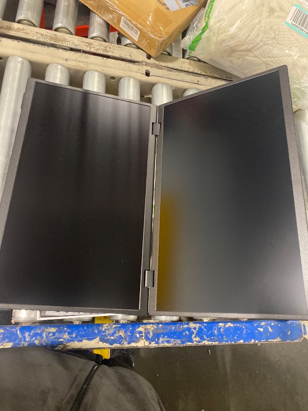 Photo 1 of UPERFECT Delta 15.6" Dual Monitor Portable Monitor for Laptop Screen Extender 1080P HDR 360° Folding Stacked Triple Monitor with Stand for Laptop PC Phone Game Console (No Driver Needed)