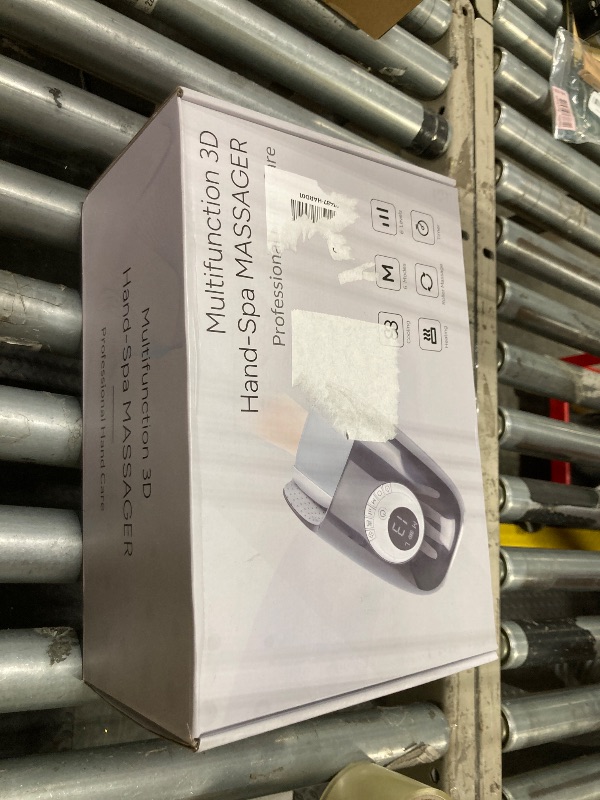 Photo 1 of Hand Massager with Heat and Compression, 3D Machine for Arthritis and Carpal Tunnel Syndrome Relief, 6 Levels Pressure Point Massage, Wrist and Palm Kneading with Blowing Mode, Gifts for Women, Black