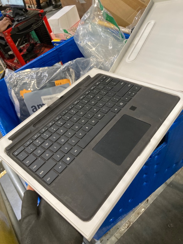 Photo 1 of Microsoft Surface Pro Keyboard for Surface Pro Copilot+ (11th Edition), Pro 9 and 8 with Pen Storage, Alcantara Material, Black