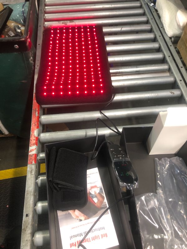 Photo 3 of ***most like new item, unknown that glass in this item***Red Light Therapy Pad Wearable 660nm & 850nm Infrared Light Therapy Mat Devices 31.5" x 11.8" Large Wrap Belt for Body Back Shoulders Waist Joint Muscle Pain Relief