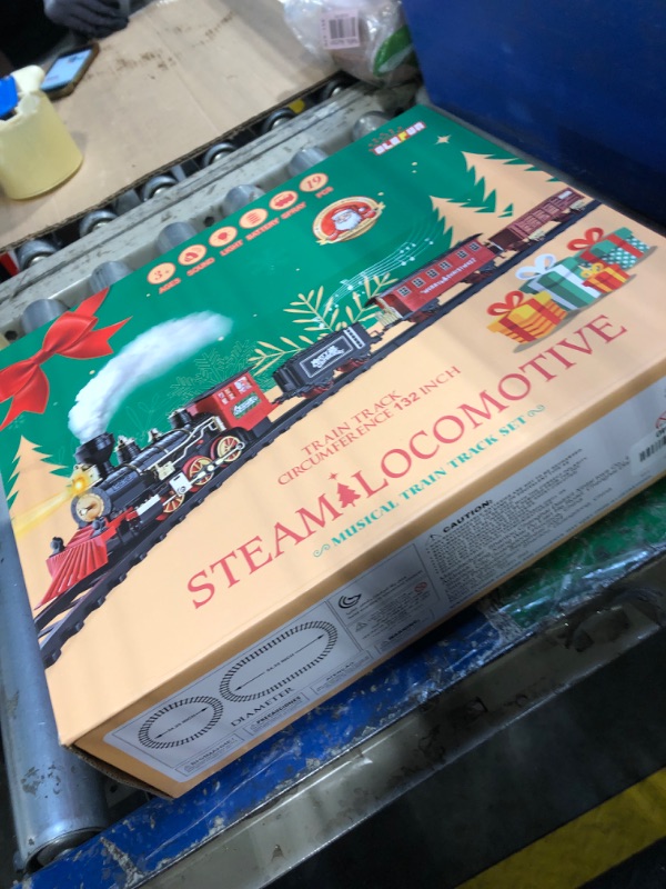 Photo 2 of ***USED***OleFun Train Set, Electric Train with Water Steam, Sounds & Lights, Model Christmas Train Set for Under The Tree, Railway Kit Gifts for 3, 4, 5, 6, 7, 8+ Year Old Boys & Girls