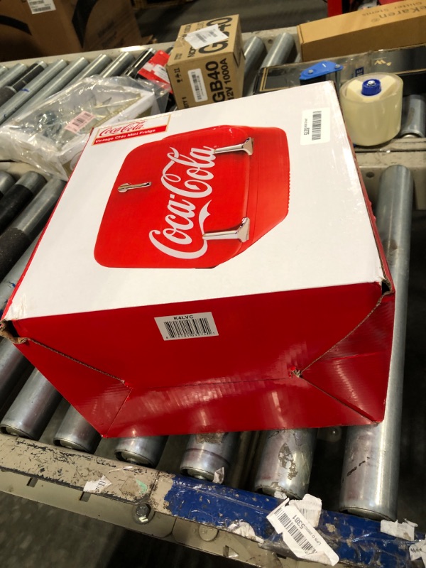 Photo 1 of *NO POWER CORD/ NEEDS TO BE CLEANED* Cooluli Retro Coca-Cola Mini Fridge for Bedroom - Car, Office Desk & College Dorm Room - 4L/6 Can 12V Portable Cooler & Warmer for Food, Drinks & Skincare - AC/DC and Exclusive USB Option (Coke, Red)