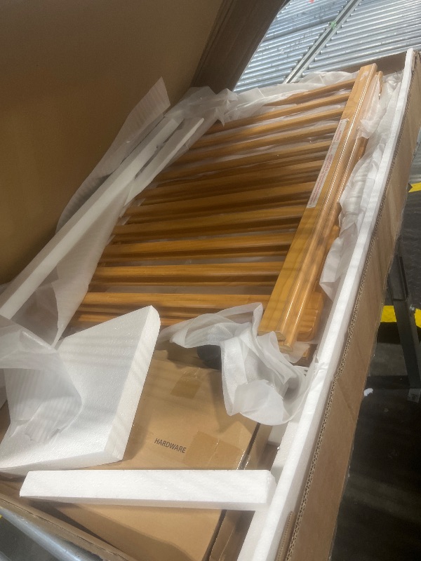 Photo 1 of Dream On Me Folding Full Size Convenience Crib In Natural, Two Adjustable Mattress Height Positions, Comes With Heavy Duty Locking Wheels, Flat Folding