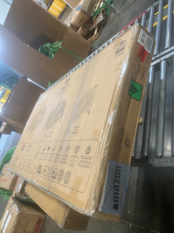 Photo 1 of Dream On Me Folding Full Size Convenience Crib In Natural, Two Adjustable Mattress Height Positions, Comes With Heavy Duty Locking Wheels, Flat Folding