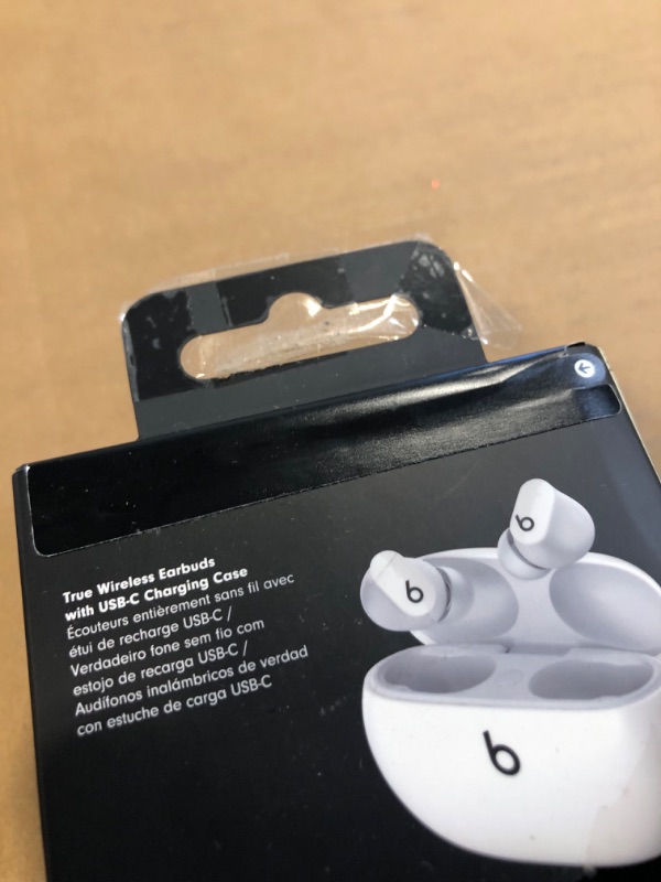 Photo 1 of Beats Studio Buds - True Wireless Noise Cancelling Earbuds - Compatible with Apple & Android, Built-in Microphone, IPX4 Rating, Sweat Resistant Earphones, Class 1 Bluetooth Headphones - White