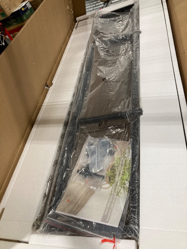 Photo 1 of BON AUGURE Industrial Computer Desk, Rustic Wood Desks for Home Office, Sturdy Metal Writing Work Table (60 Inch, Dark Grey Oak)