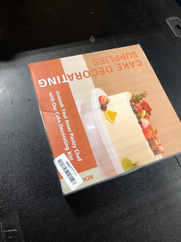 Photo 1 of Kootek 71PCs Cake Decorating Supplies Kit with Revolving Cake Stand Turntable, 12 Numbered Icing Piping Tips, 2 Spatulas, 3 Icing Comb Scraper, 50+2 Piping Bags, and 1 Coupler for Baking