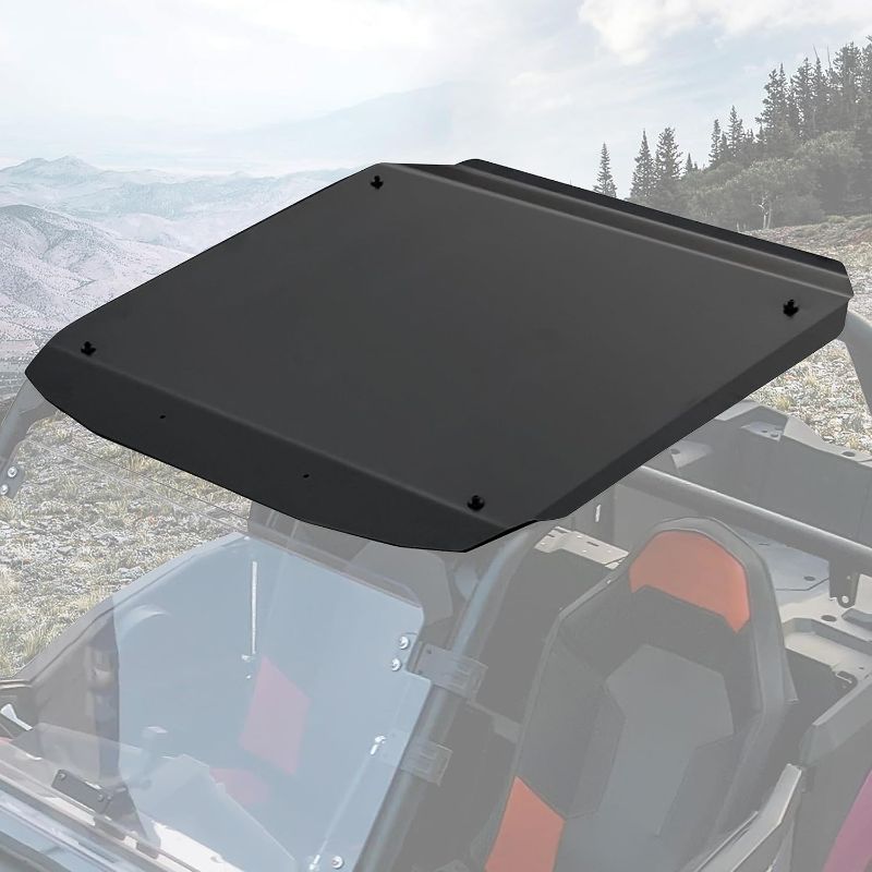 Photo 1 of ***USED***MISSING HARDWARE***SAUTVS UTV Aluminum Roof for RZR XP 1000, Aluminum Hard Roof Top 2 Seater Sun Visor Cover for Polaris RZR 900 / XP / 1000 / Turbo 2014-2023
