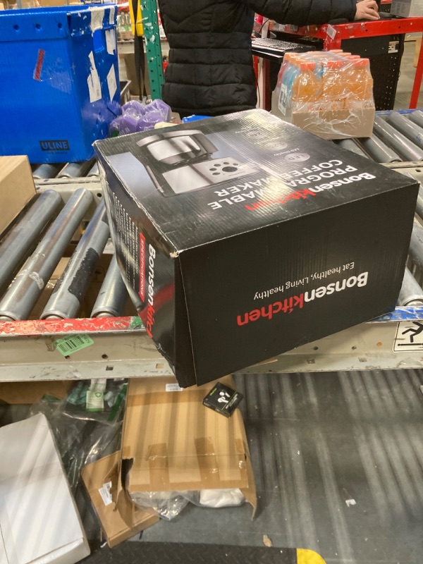 Photo 1 of Bonsenkitchen Programmable Coffee Maker 10 Cup, Compact Coffee Machine with 50 oz Thermal Carafe Coffee Pot, Brew Strength Control, Mid-Brew Pause and Anti-Drip Function Stainless Steel Coffee Maker