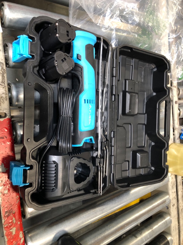 Photo 1 of FLISSA Cordless Electric Fillet Knife for Fish with 8" and 10" Stainless Steel Blades, Rechargeable Electric Knife with Non-Slip Handle, 2 Packs Long Lasting Lithium-ion Battery, Portable Carry Case