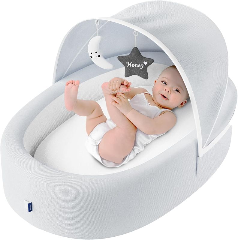 Photo 1 of  *** SIMILAR *** Premium Baby Lounger - Must Have Baby Bassinet for Newborn, Infant and Toddler - Baby Nest Lounger - Baby Shower - Baby Registry - Grey