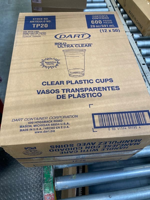 Photo 1 of Lilymicky 600 Pack 20 oz Clear Plastic Cups, PET Disposable Drinking Cups, 20 oz Plastic Cups, Perfect for Ice Coffee, Smoothie, Soda, or Any Cold Drinks