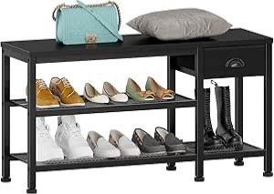 Photo 1 of Furnulem Entryway Table Industrial 31.5" Sofa Console Table with Metal Mesh Shelf