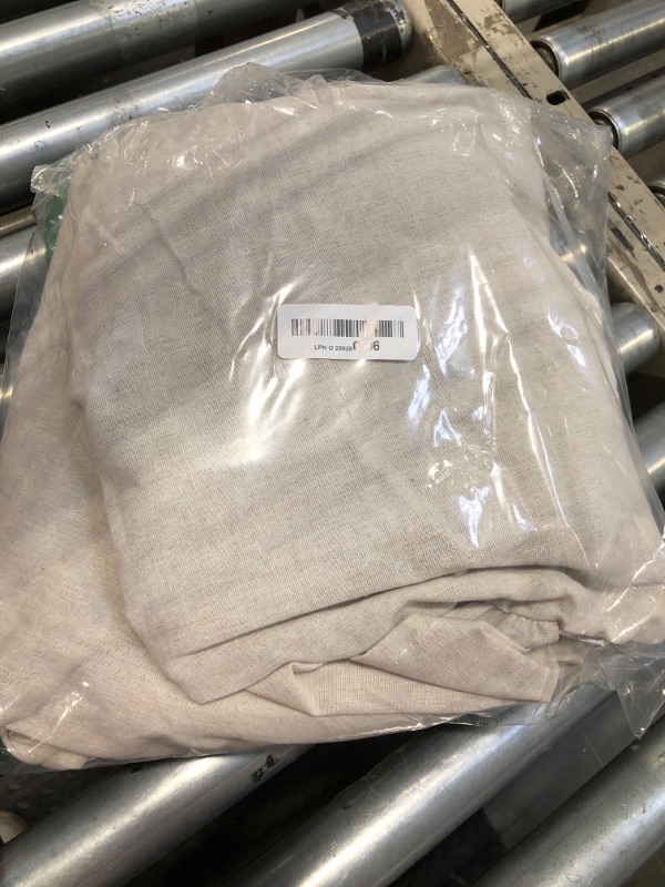 Photo 1 of Extra Long Shower Curtain 96 Inch Length Farmhouse Cream Shower Curtain with A Ruffle Hem Linen Blend Shower Curtain for Bathroom Natural Beige