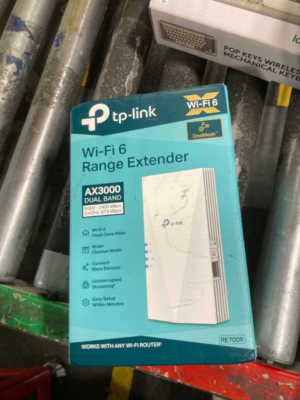 Photo 1 of ***USED***TP-Link AX3000 WiFi 6 Range Extender Internet Booster(RE700X), Dual Band, AP Mode w/Gigabit Port, OFDMA, Beamforming, APP Setup, OneMesh Compatible