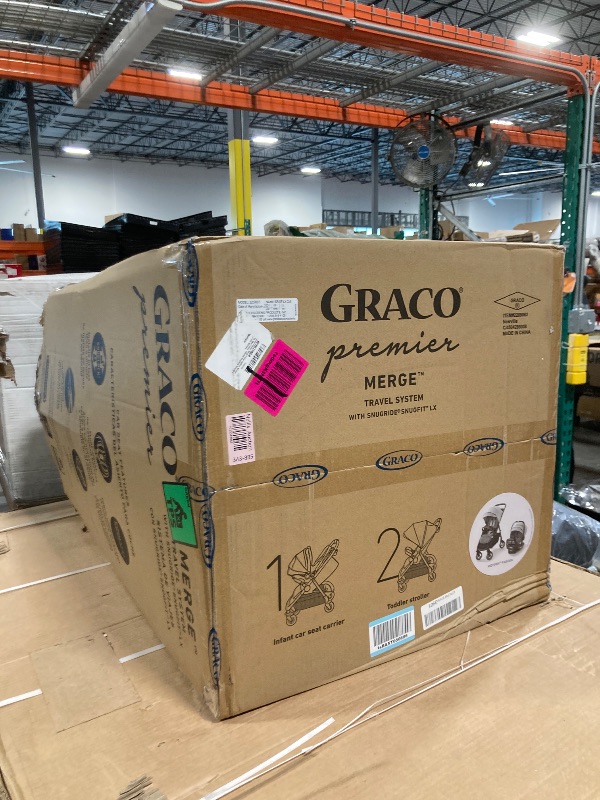 View 3 of Graco Premier Merge Travel System, Stroller Car Seat Combo, Includes SnugRide SnugFit 35 LX ICS, Midtown