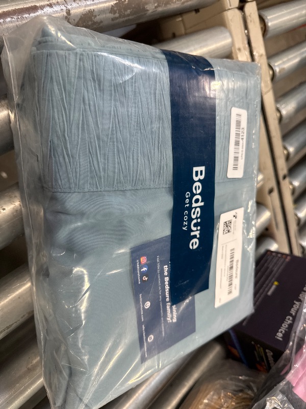 Photo 1 of Bedsure King Size Sheets Set - 4 Pieces Soft King Sheets - Breathable & Cooling - Hotel Luxury - Easy Care Polyester Microfiber Bedding for Women, Men, Kids & Teens, Mineral Blue