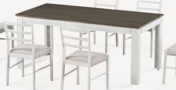 Photo 1 of ***only table***
Wooden Dining Table Mutifunctional Extendable Table w/ 12” Leaf (Brown + White)