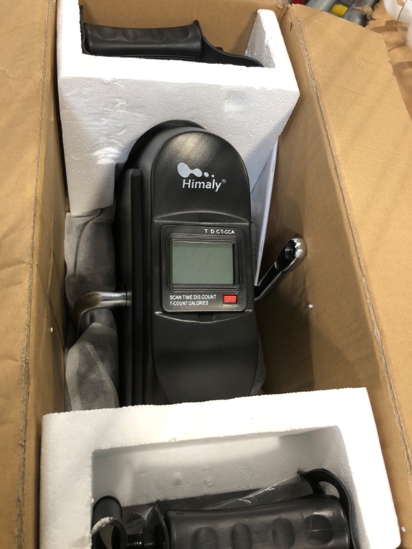 Photo 1 of ** BUTTON IS JAMMED**
Mini Exercise Bike, himaly Under Desk Bike Pedal Exerciser Portable Foot Cycle Arm & Leg Peddler Machine with LCD Screen Displays