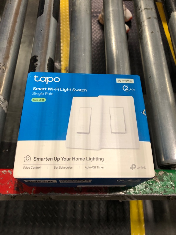 Photo 1 of TP-Link Tapo Matter Smart Light Switch: Voice Control w/Siri, Alexa & Google Home | UL Certified | Timer & Schedule | Easy Guided Install | Neutral Wire Required | Single Pole | Tapo S505(2-Pack)