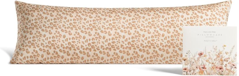 Photo 1 of ***USED***Softhour Silky Body Pillowcase Premium Body Pillow Cover Satin Pillow Cases with Zipper Closure for Hair and Skin, 20 x 54 Inches, Gifts for Women Men, LEOPARD