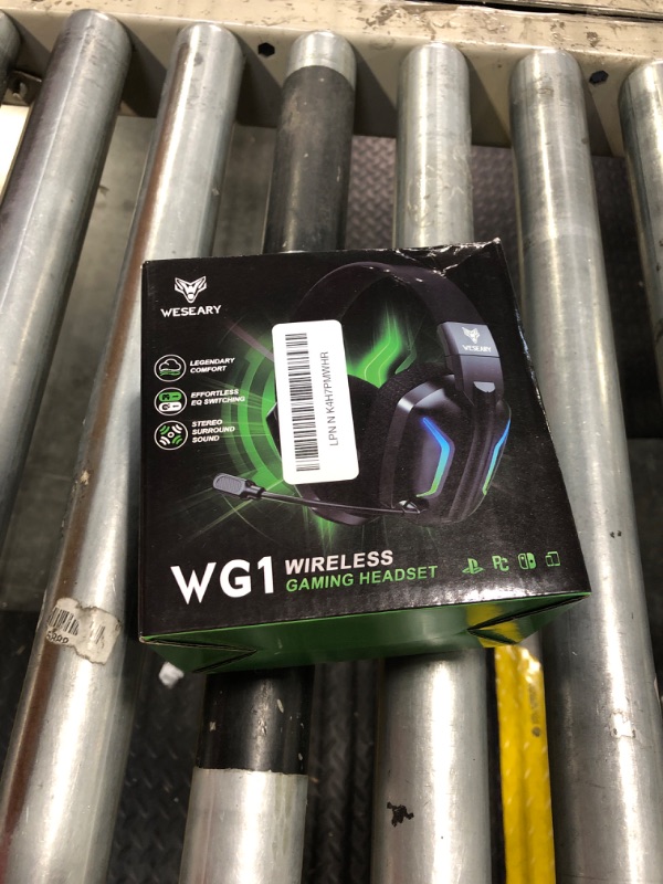 Photo 1 of WESEARY Wireless Gaming Headsets for PC, PS5, PS4, Switch, Mac, 2.4GHz Wireless Gaming Headphone with ENC Noise Canceling Microphone, Bluetooth 5.4, Cool Lighting, 50H Battery, 50mm Drivers