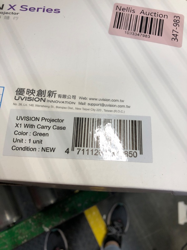 Photo 1 of UVISION X1 Native 1080P Wireless Projector w/ Carry Case, Portable, Keystone Correction, Mounted & Dual Speaker,Outdoor, Home & Office Projector | Works With Roku/FireTV/Laptop/Phone/Tablets/Ps5