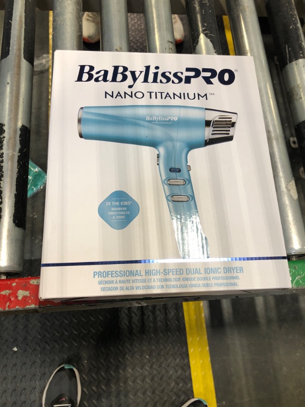 Photo 1 of BaBylissPRO Hair Dryer, Nano Titanium Dual Ionic Blow Dryer, Hair Styling Tools & Appliances, BNT9100
