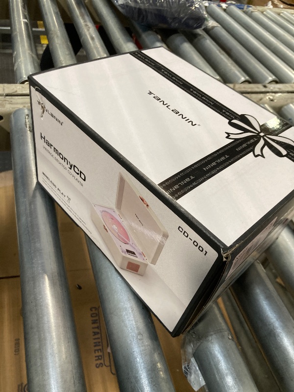 Photo 1 of Portable Vintage Desktop CD Player with HiFi Speakers, LED Display, Bluetooth Out & Input, Rechargeable Battery, Cute Retro Suitcase Leather CD Player for Home Decor and Gift, Black