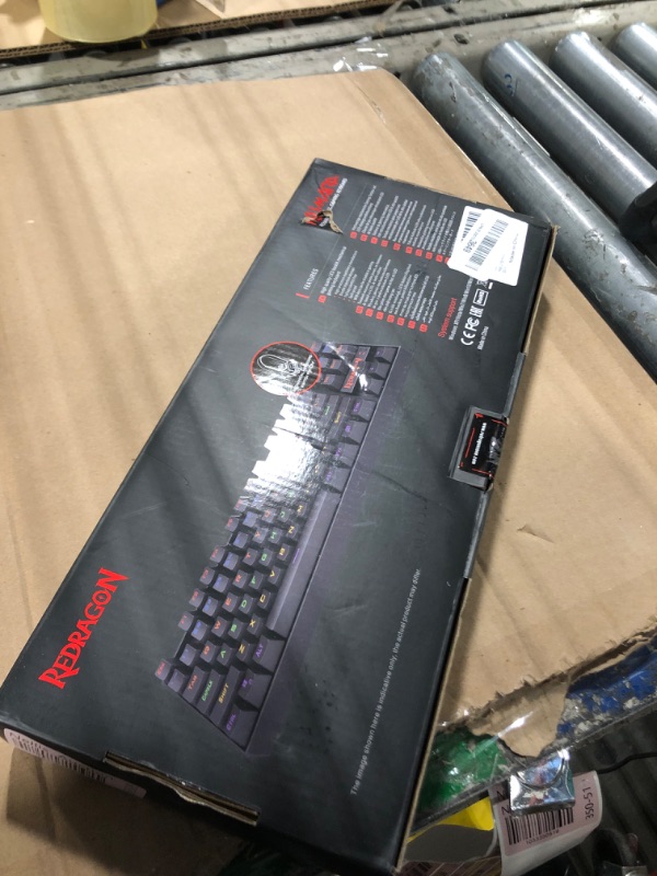 Photo 1 of Redragon K552 Mechanical Gaming Keyboard, LED Gaming Keyboard with Red Switches, 87 Full Anti-ghosting Keys, Unique Metal Rim for Windows Gaming PC - Black