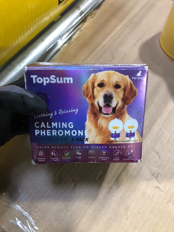 Photo 1 of TopSum Pheromone Diffuser for Dogs: Premium Dog Calming Diffuser - Calming Pheromones for Dogs - Dog Appeasing Pheromone - Pet Calming Diffuser for Dog Anxiety Relief, 2 Pack (S Purple)